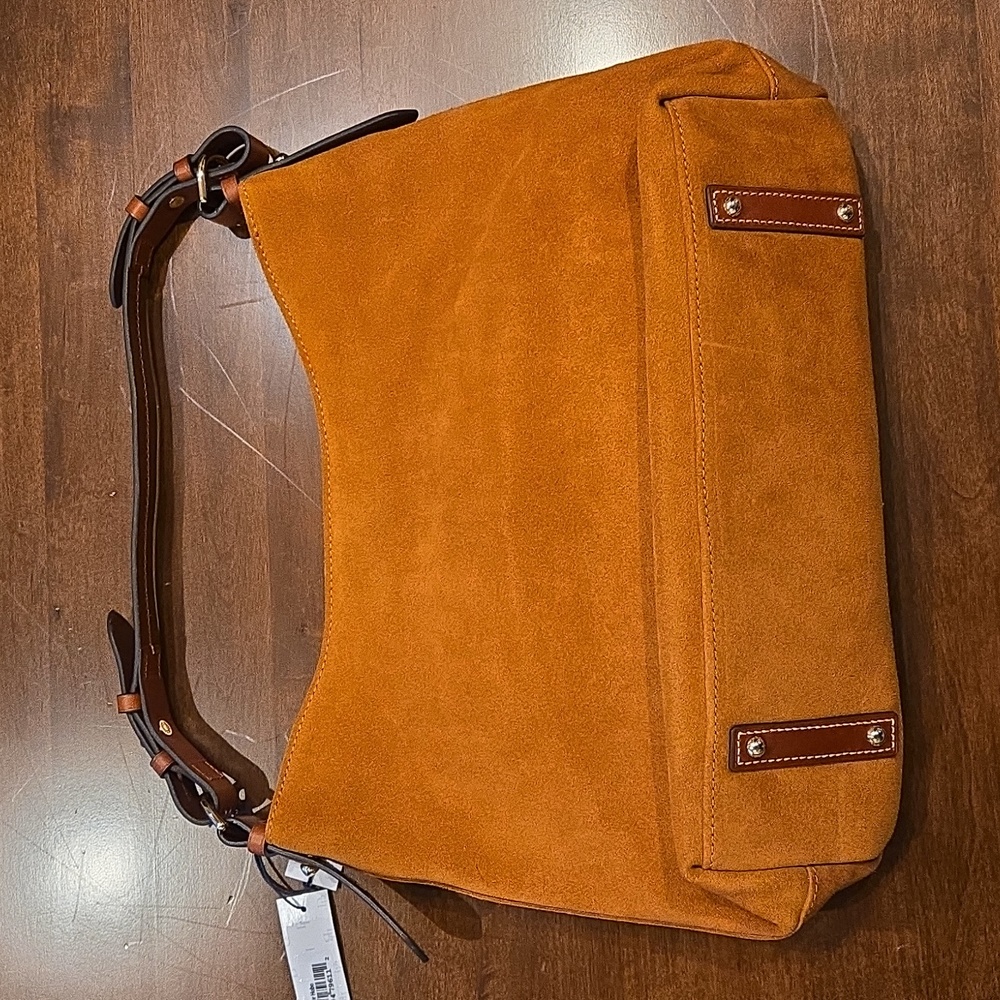 Dooney & Bourke Honey Suede Cooper Shoulder Bag - Picture 3 of 7